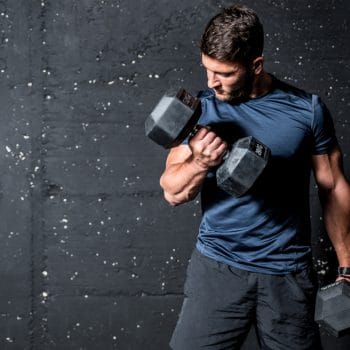 heavy dumbbell weight in the gym