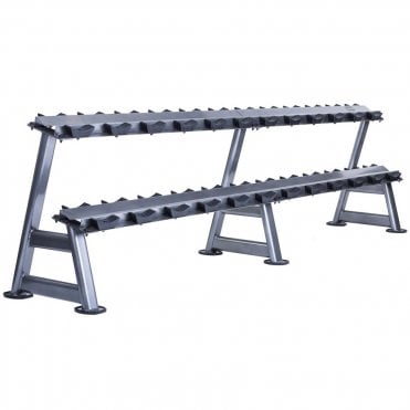 12 Pair Horizontal Dumbbell Rack (2 Tier)