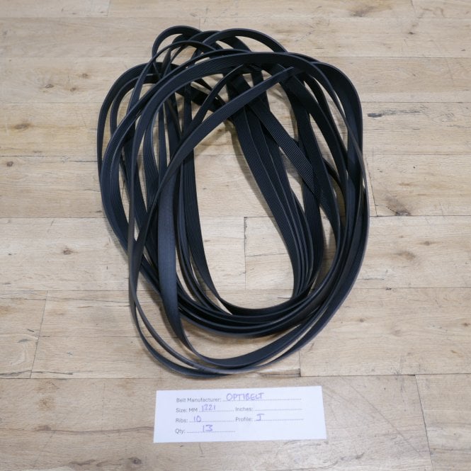 13 x Optibelt PJ1321 / 520J 10 Rib Poly V Belts (1321mm / 52 inches Long)