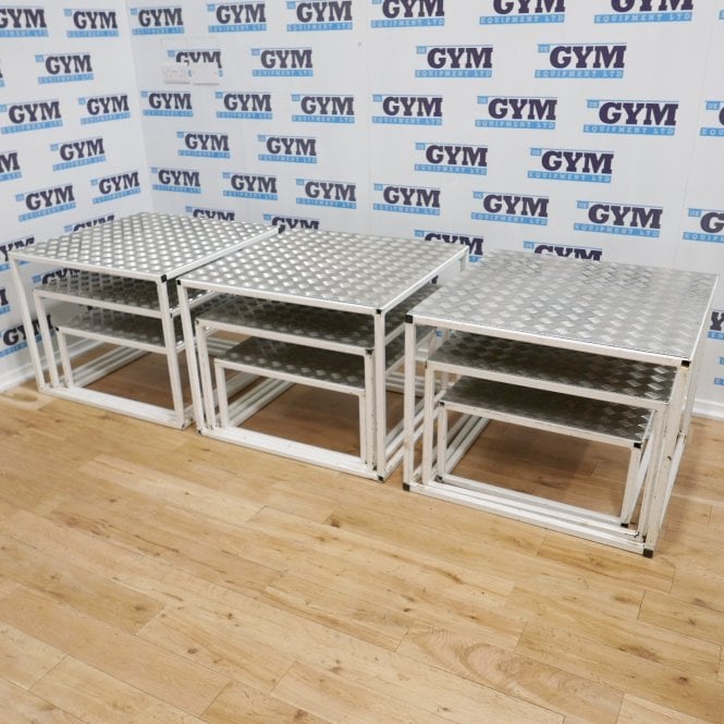 2 Sets of Used Metal Plyometric Platforms / Boxes (6 in total)