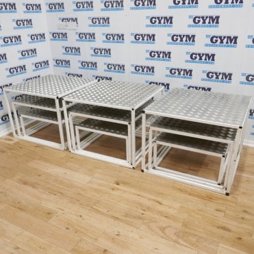 2 Sets of Used Metal Plyometric Platforms / Boxes (6 in total)
