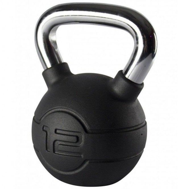 Black Rubber Covered Kettlebell