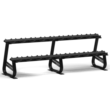 S-Series 10 Pair Horizontal Dumbbell Rack (2 Tier)
